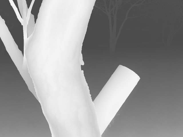Edited depth map for two focal planes